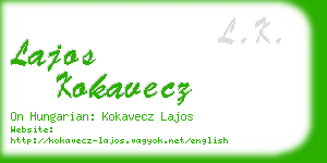 lajos kokavecz business card